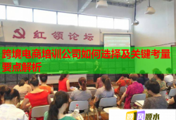 跨境電商培訓公司如何選擇及關鍵考量要點解析